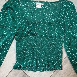 long sleeve cropped top